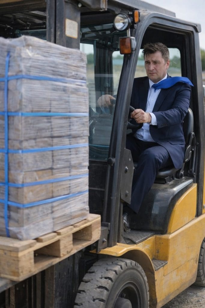 Fix Antrepo gümrüklü antrepo sahasında forklift operasyonu